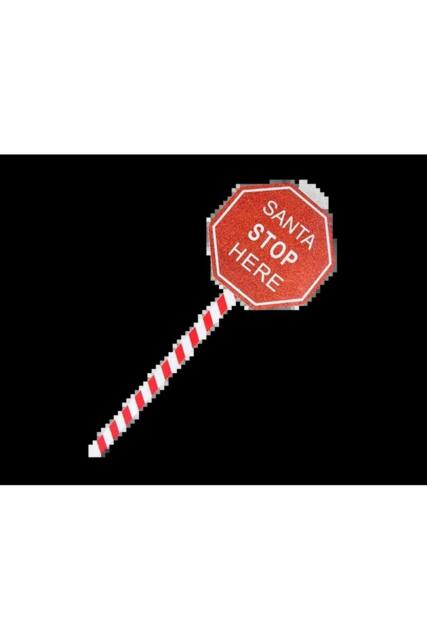 KDMD Red Santa Stop Here Sign 5 Pack - image 1