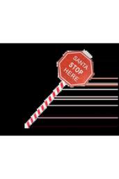 KDMD Red Santa Stop Here Sign 5 Pack - thumbnail 2