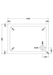 Balterley Contemporary Rectangular Shower Tray, 1200x800mm in Grey - thumbnail 5