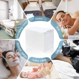 EONLION 100Pcs Disposable Spa Massage Table Sheet Beauty Bed Cover Non-woven in White - thumbnail 4