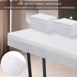 EONLION 100Pcs Disposable Spa Massage Table Sheet Beauty Bed Cover Non-woven in White - thumbnail 5