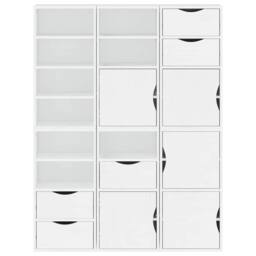 "Berkfield Home Side Cabinets 6 pcs ""ODDA"" White 40x24x79 cm Solid Wood Pine - Size: 40 x 24 x 79 cm" - thumbnail 6