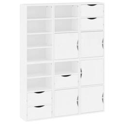 "Berkfield Home Side Cabinets 6 pcs ""ODDA"" White 40x24x79 cm Solid Wood Pine - Size: 40 x 24 x 79 cm" - thumbnail 2