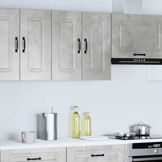 Berkfield Home Kitchen Wall Cabinet Kalmar Concrete Grey Engineered Wood - image 1