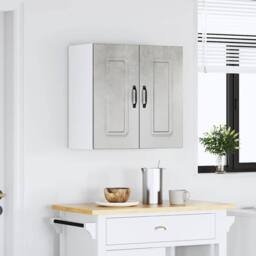 Berkfield Home Kitchen Wall Cabinet Kalmar Concrete Grey Engineered Wood - thumbnail 2