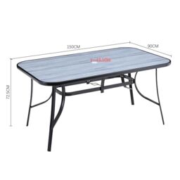 Living and Home Garden Tempered Glass Marble Rectangular Coffee Table in Grey - thumbnail 6