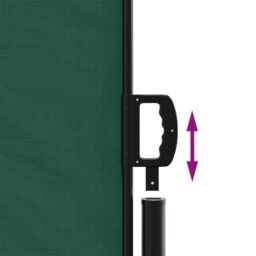 Berkfield Home Retractable Side Awning Dark Green 120x500 cm - thumbnail 6
