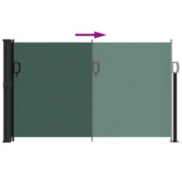 Berkfield Home Retractable Side Awning Dark Green 120x500 cm - thumbnail 5