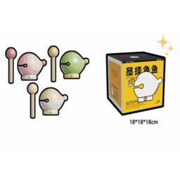 Obasyhig Creative Wooden Fish Tap Night Light in Beige - thumbnail 4
