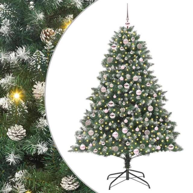 Berkfield Home Artificial Christmas Tree with Stand Green 126 x 126 x 180 cm - image 1