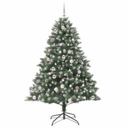 Berkfield Home Artificial Christmas Tree with Stand Green 126 x 126 x 180 cm - thumbnail 3