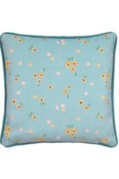 Dreams & Drapes 'Abstract Poppy' Velvet Filled Cushion - Size: 43 cm x 43 cm - thumbnail 4