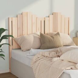 Berkfield Home Bed Headboard 141x4x110 cm Solid Wood Pine in Brown - Size: 141 x 4 x 110 cm - thumbnail 1