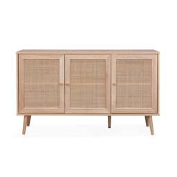 sweeek 120cm sideboard cabinet with wooden effect in Beige - thumbnail 6