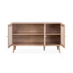 sweeek 120cm sideboard cabinet with wooden effect in Beige - thumbnail 7