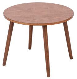 Nordlys Table Appoint End of Sofa Wooden Round Table in Dark Brown - thumbnail 1