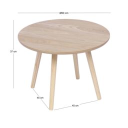 Nordlys Table Appoint End of Sofa Wooden Round Table in Dark Brown - thumbnail 5