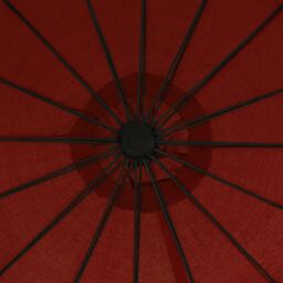Berkfield Home Hanging Garden Parasol Terracotta 3 m Aluminium Pole in Brown - thumbnail 8