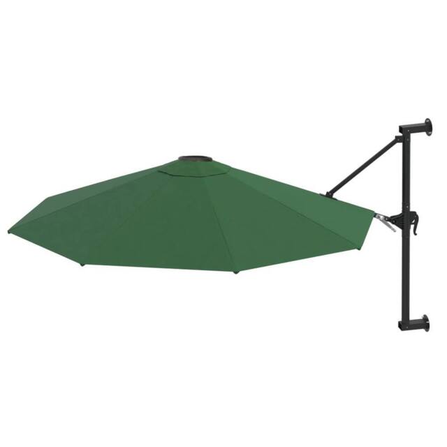Berkfield Home Wall-Mounted Parasol with Metal Pole 300 cm Green - image 1