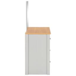 Berkfield Home Modern Dressing Table with Mirror & Stool Grey 104x45x131 cm - Size: 104 x 45 x 131 cm - thumbnail 6