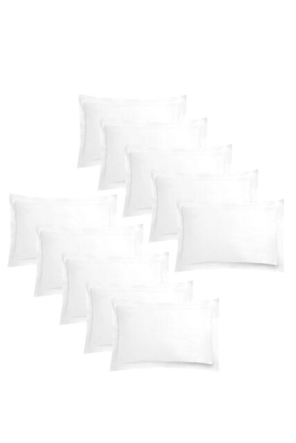 OHS 10 x Soft Cotton Oxford Edge Pillowcases in White - image 1