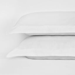 OHS 10 x Soft Cotton Oxford Edge Pillowcases in White - thumbnail 3