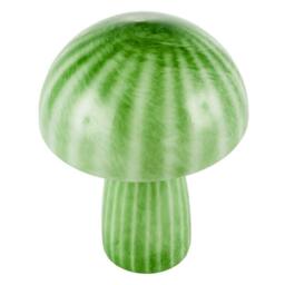 Happy Homewares 1970s Italian Design Translucent Jade Green Glass Mushroom Table Lamp - thumbnail 3