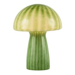 Happy Homewares 1970s Italian Design Translucent Jade Green Glass Mushroom Table Lamp - thumbnail 2