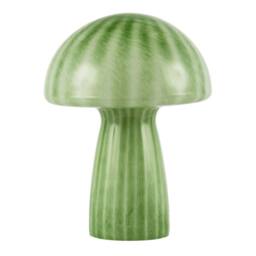 Happy Homewares 1970s Italian Design Translucent Jade Green Glass Mushroom Table Lamp - thumbnail 1