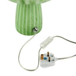 Happy Homewares 1970s Italian Design Translucent Jade Green Glass Mushroom Table Lamp - thumbnail 5