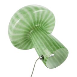 Happy Homewares 1970s Italian Design Translucent Jade Green Glass Mushroom Table Lamp - thumbnail 4