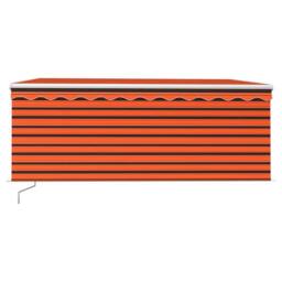 Berkfield Home Manual Retractable Awning with Blind 3x2.5m Orange&Brown - thumbnail 3