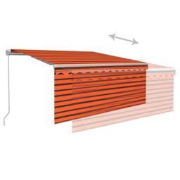 Berkfield Home Manual Retractable Awning with Blind 3x2.5m Orange&Brown - thumbnail 4