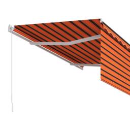 Berkfield Home Manual Retractable Awning with Blind 3x2.5m Orange&Brown - thumbnail 5