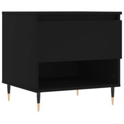 Berkfield Home Coffee Table Black 50x46x50 cm Engineered Wood - Size: 50 x 46 x 50 cm - thumbnail 2
