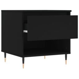 Berkfield Home Coffee Table Black 50x46x50 cm Engineered Wood - Size: 50 x 46 x 50 cm - thumbnail 6
