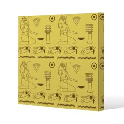 Benjamin Tate Design Pattern of Egyptian hieroglyphics (Canvas Print) / 90 x 90 x 4cm in Natural - Size: 90 x 90 x 4 cm - thumbnail 1