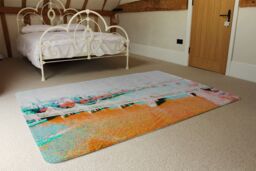 Benjamin Tate Design London Eye Veiw Orange Rug in Natural - Size: Large - thumbnail 3