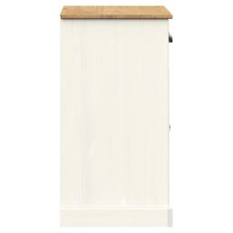 Berkfield Home Sideboard with Drawers VIGO 78x40x75 cm White Solid Wood Pine - Size: 78 x 40 x 75 cm - thumbnail 6