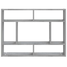 Berkfield Home Wall Shelf Grey Sonoma 75x16x55 cm Engineered Wood - Size: 75 x 16 x 55 cm - thumbnail 3