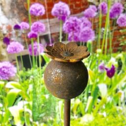 Poppyforge Pack of 3 Poppy Plant Pin 5Ft, Plant Border Support - Steel - BM/RtR in Brown - thumbnail 2