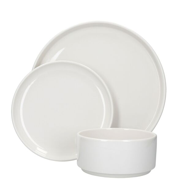 Mikasa Camberlie Porcelain 12-Piece White Dinner Set - image 1