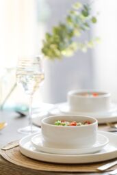 Mikasa Camberlie Porcelain 12-Piece White Dinner Set - thumbnail 5