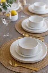 Mikasa Camberlie Porcelain 12-Piece White Dinner Set - thumbnail 6