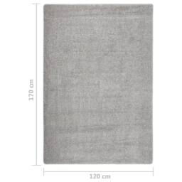 Berkfield Home Shaggy Rug Light Grey 120x170 cm Anti Slip - Size: 100 cm diameter - thumbnail 5