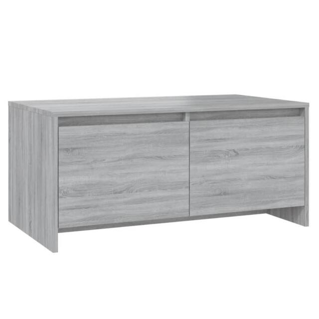 Berkfield Home Coffee Table Grey Sonoma 90x50x41.5 cm Engineered Wood - image 1
