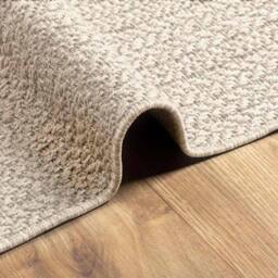 Berkfield Home Rug ZIZUR Cream 120x120 cm Jute Look Indoor & Outdoor - Size: Medium - thumbnail 6