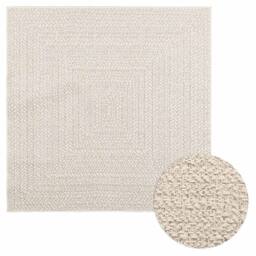 Berkfield Home Rug ZIZUR Cream 120x120 cm Jute Look Indoor & Outdoor - Size: Medium - thumbnail 1