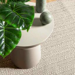 Berkfield Home Rug ZIZUR Cream 120x120 cm Jute Look Indoor & Outdoor - Size: Medium - thumbnail 2