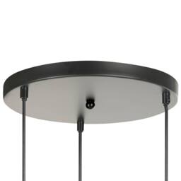Wyld and Coco Three-Light Pendant Lamp Multicolour Glass and Iron - thumbnail 6